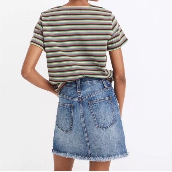 NWT MADEWELL Distressed Denim Mini Skirt - Picture 10 of 16